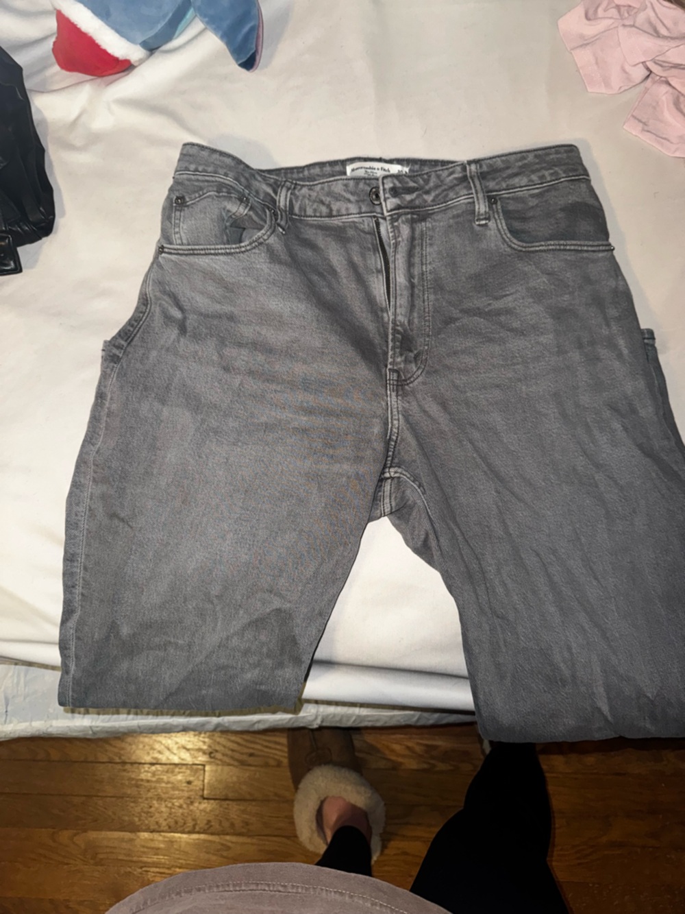 Abercrombie & Fitch Gray Mom Jeans